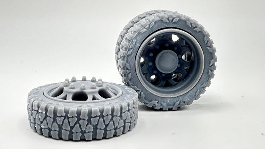 semi dually wheels and tires for pickup 1/25