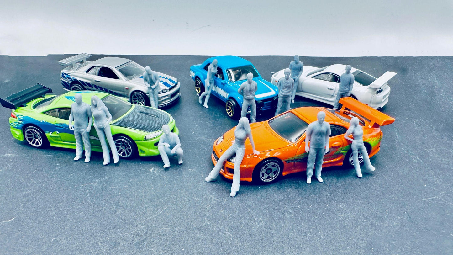 1/64 F&F characters 3d printed for diorama