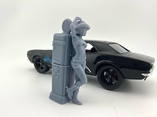 Gas Pump Girl Brandee 3d printed for Diorama