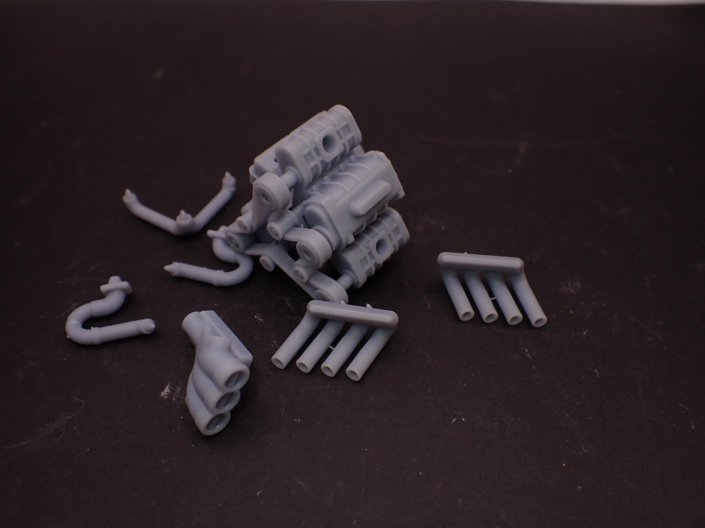 Triple Supercharged Engine 1/24 1/25 3D Printed