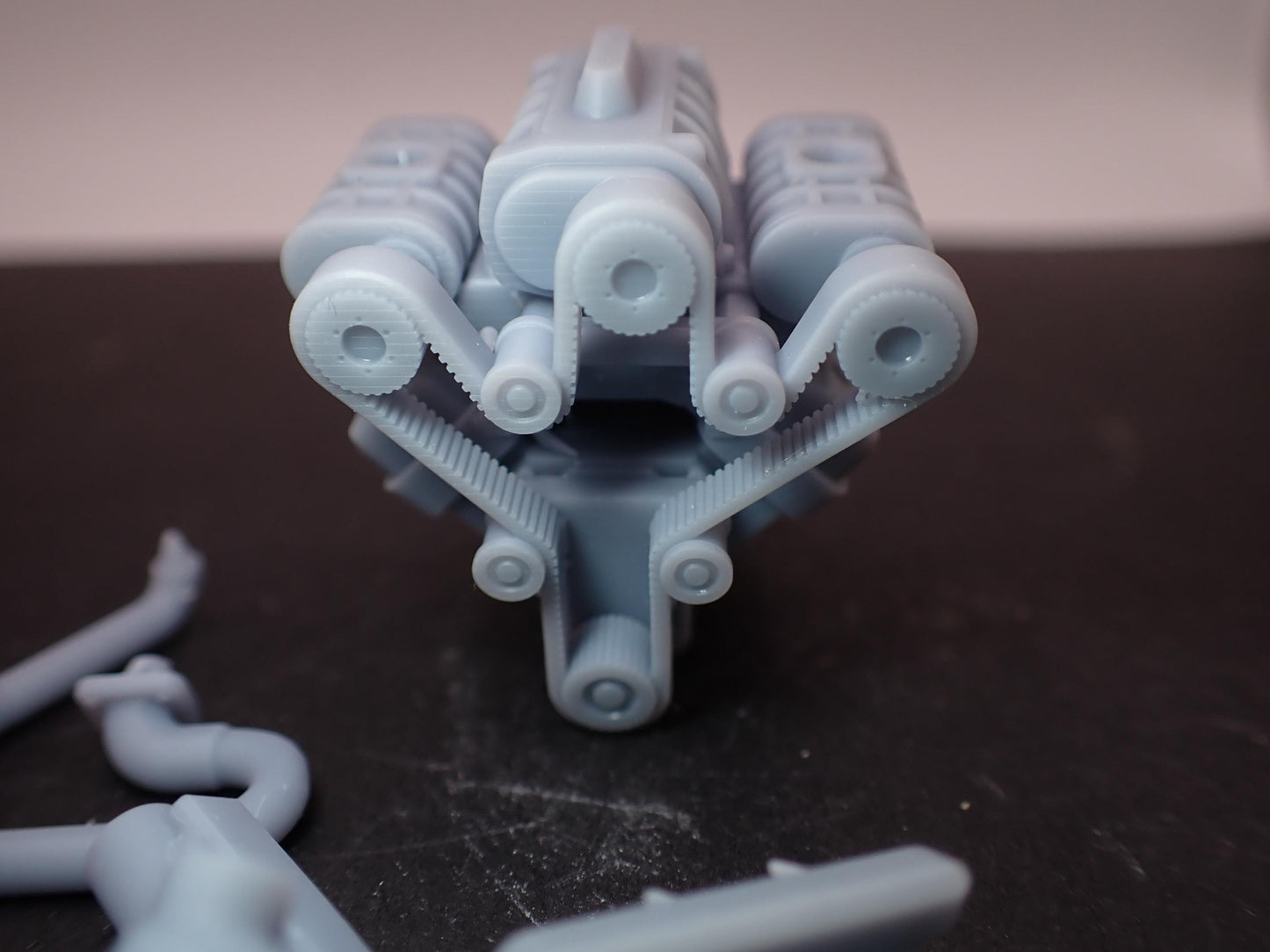 Triple Supercharged Engine 1/24 1/25 3D Printed