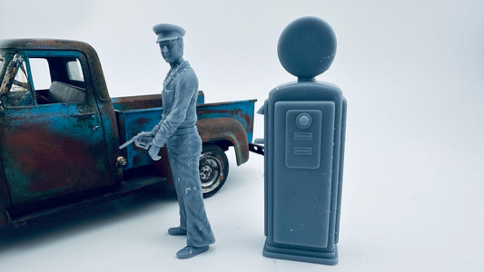 Carl and his gas pump 3D printed