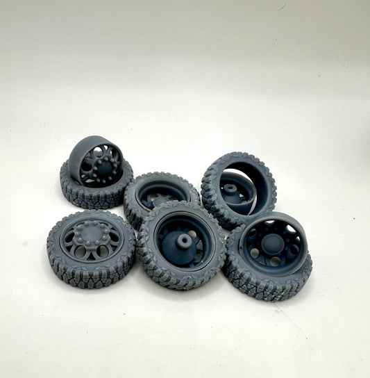 semi dually wheels and tires for pickup 1/18