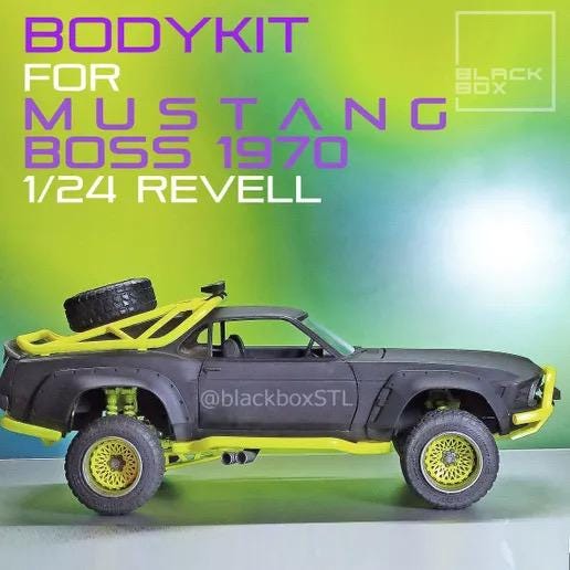 Offroad Bodykit for 1970 Mustang Boss 302 Revell 1/24