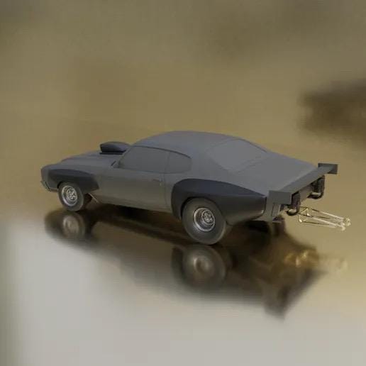 Drag Bodykit 70 Chevell 1/25 3d printed