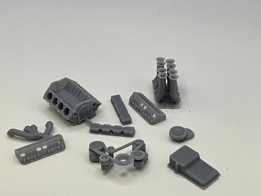 small block Chevy with Hillborn injection 3d printed