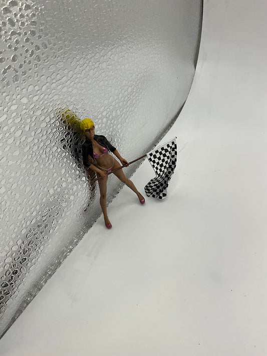 Checkered flag girl 1/25 scale 3-D printed