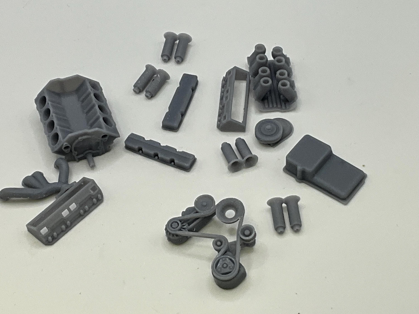 small block Chevy with Hillborn injection 3d printed