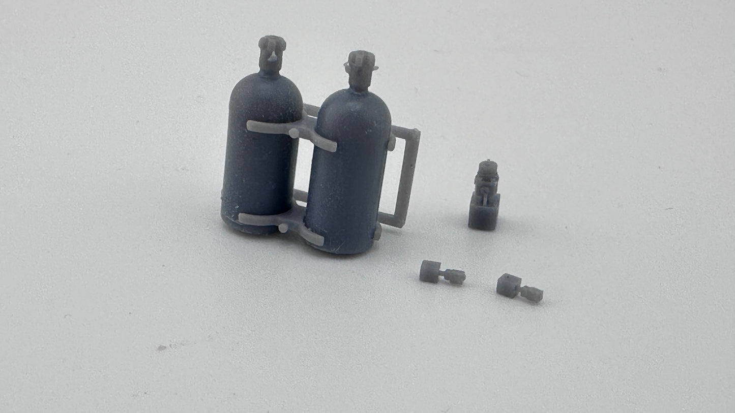 Twin NOS Nitrous bottles with Bracket/ Regulator and solenoids