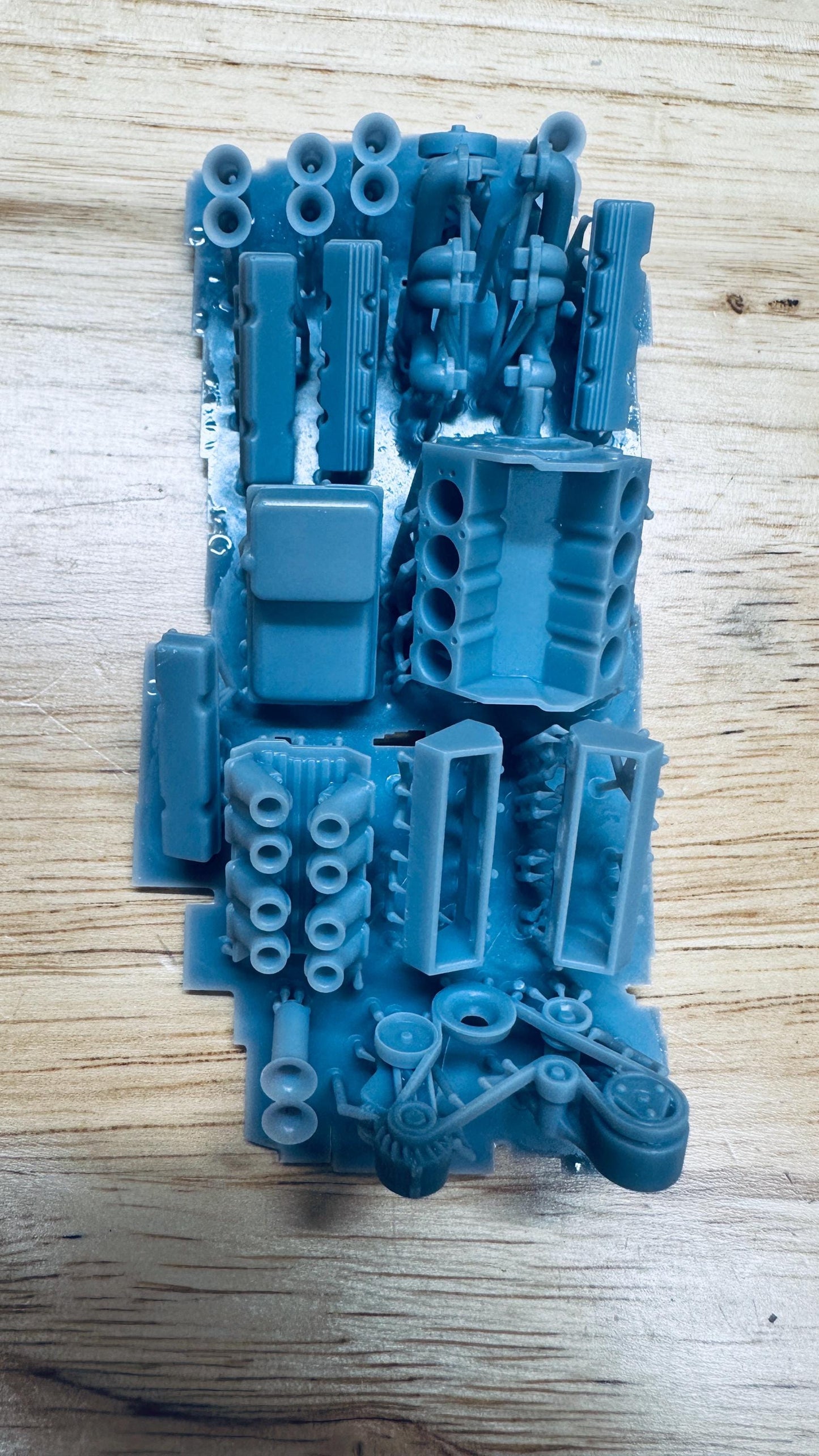 small block Chevy with Hillborn injection 3d printed