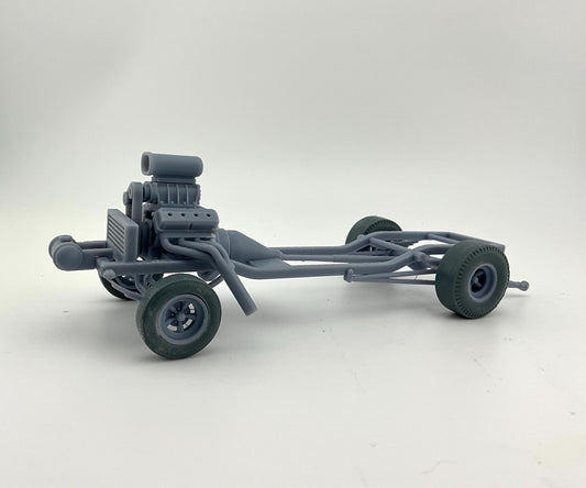 Easy build 1/25 scale, gasser frame and motor and wheels and tires