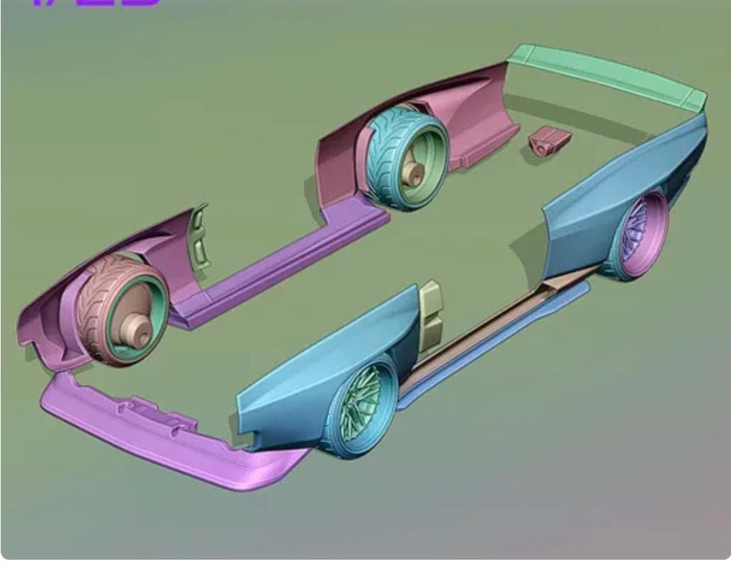 1968 Charger Bodykit 1/25 3d printed