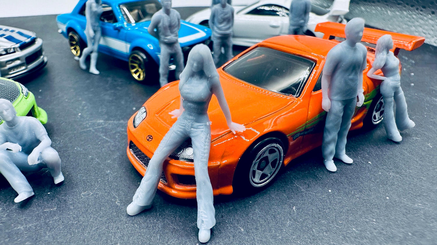 1/64 F&F characters 3d printed for diorama