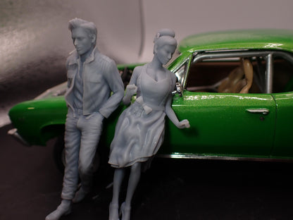 Rockabilly couple for model cars