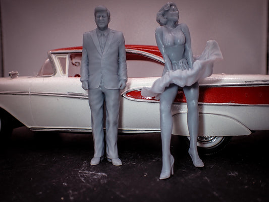 JFK and Marilyn Scale Model 3D 3 options