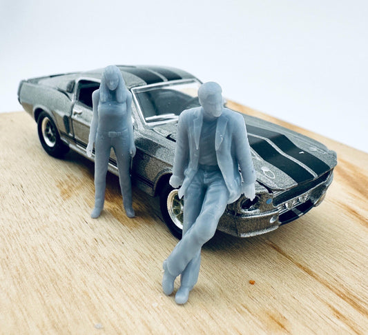 1:64 GoneNsixty Figurines NIC and Angelina for diorama 3d printed