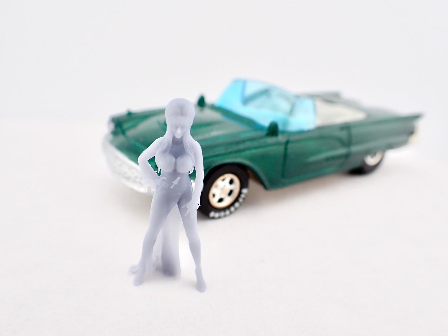 1/64 Elvira 3d printed for Macabre car by Johnny Lighting (car not included)