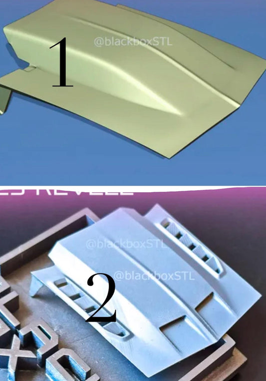 1:12 Camaro Hood 2 styles 3d printed