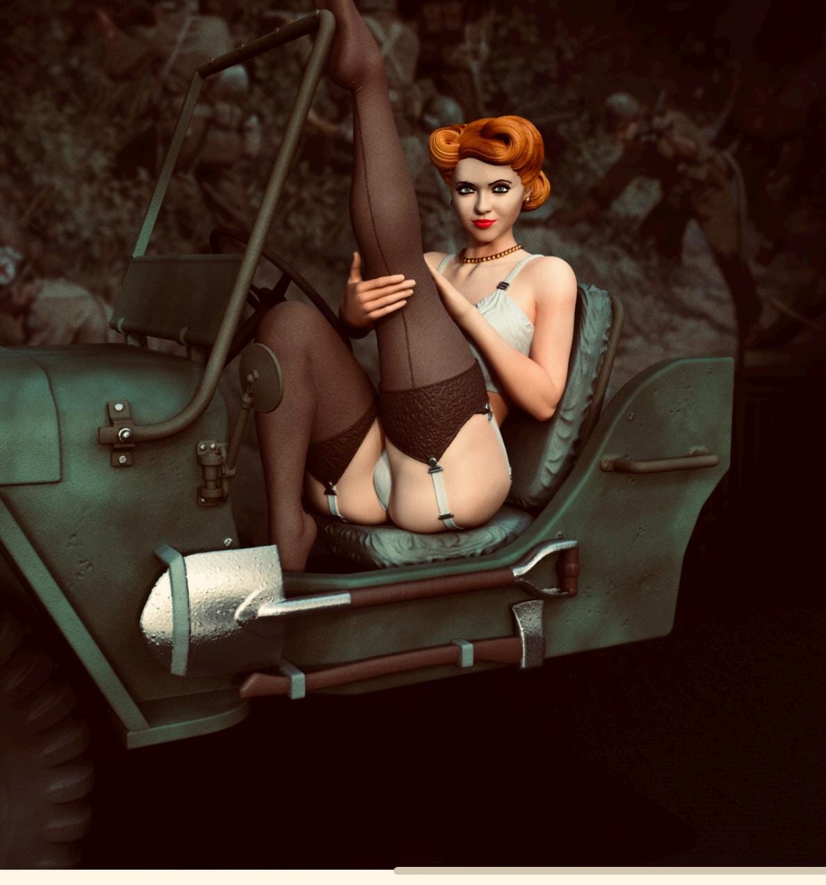 WWII pinup girl for mode cars