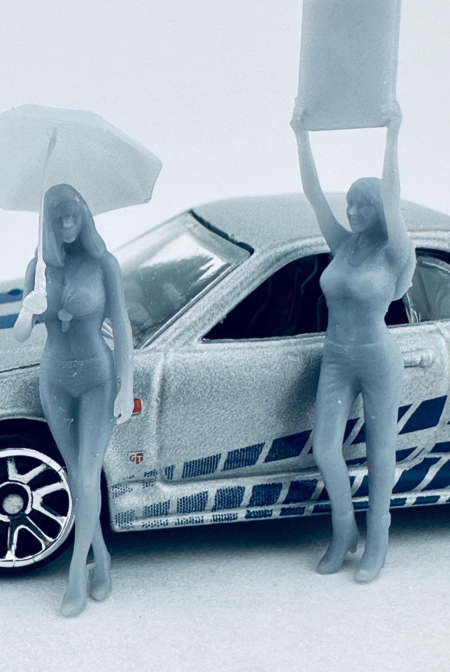 1/64 scale Pit girls 3-D printed does not include the car