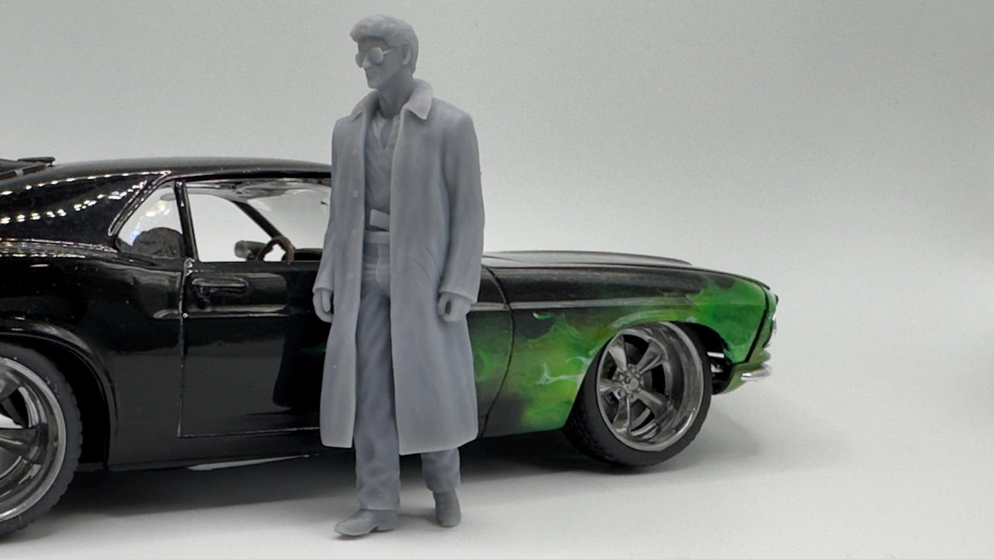 Stallone as “Cobra” 3-D printed model car diorama