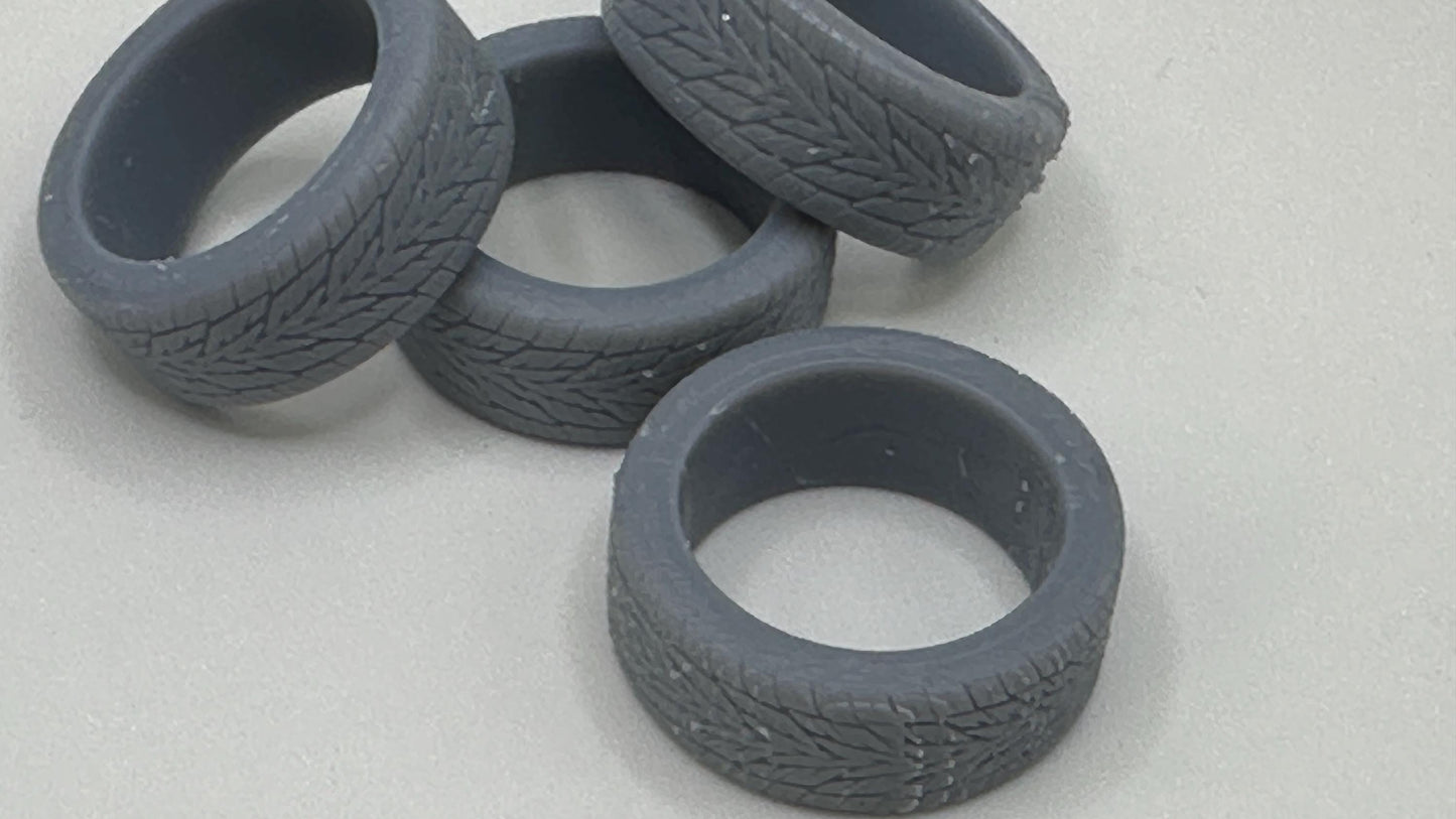 3d printed "Boyd's Tri-Fan" Wheels and tires scale model