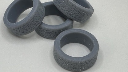 3d printed "Boyd's Tri-Fan" Wheels and tires scale model