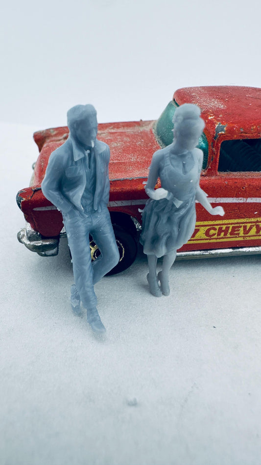1/64 scale rockabilly couple 3-D printed does not include car