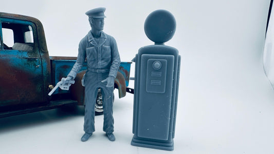 Carl and his gas pump 3D printed
