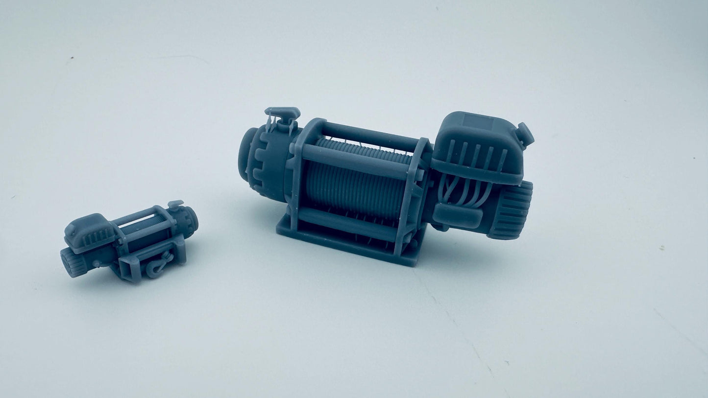 1/10 scale winch 3d printed