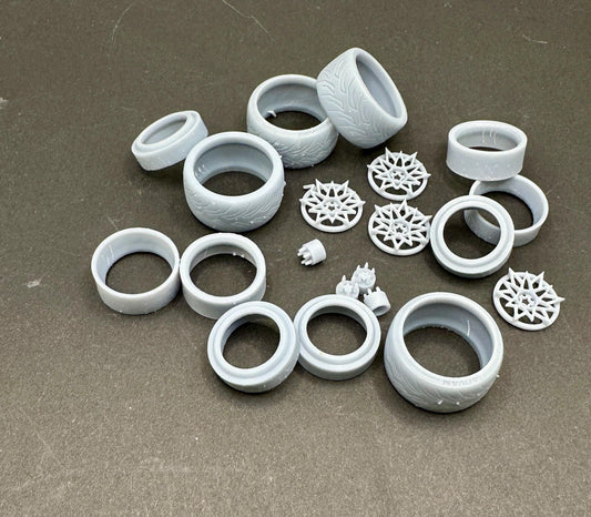18” Seven7K rims and Yokohama tires 3d printed