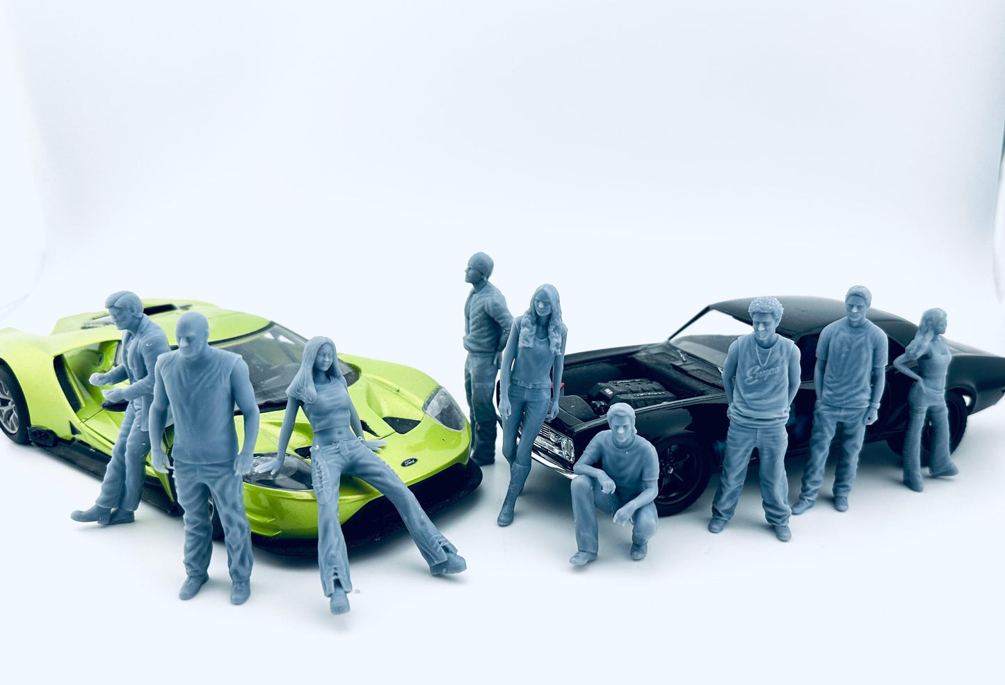set of 10 F&F characters 3d printed