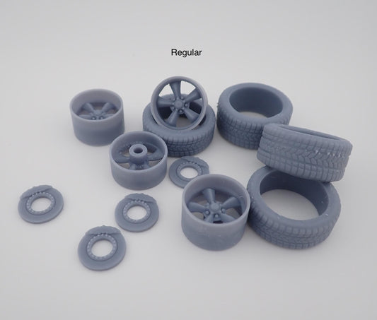 Torq Thrust Wheels and Tires 2 variations 1/24 1/25