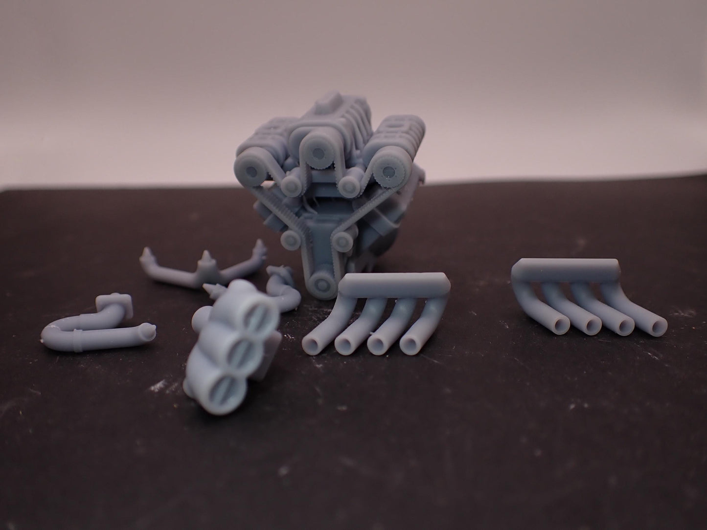 Triple Supercharged Engine 1/24 1/25 3D Printed