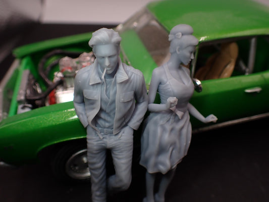 Rockabilly couple for model cars