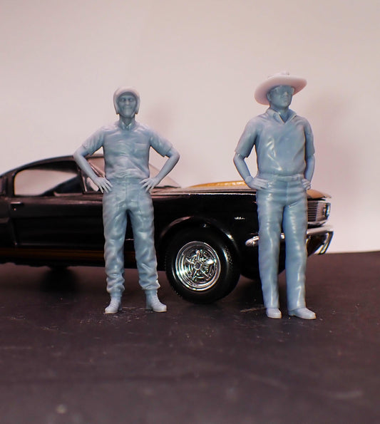 Caroll Shelby and Ken Miles for model cars 3d printed