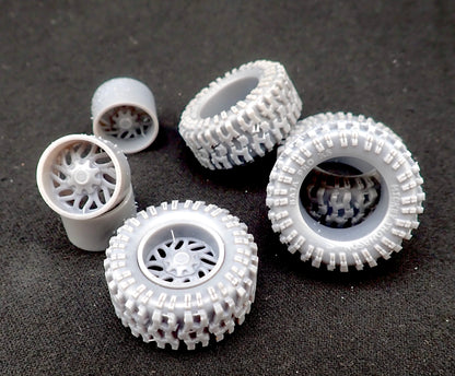 MT Baja Pro and Hardrock H707 Wheels 1/25