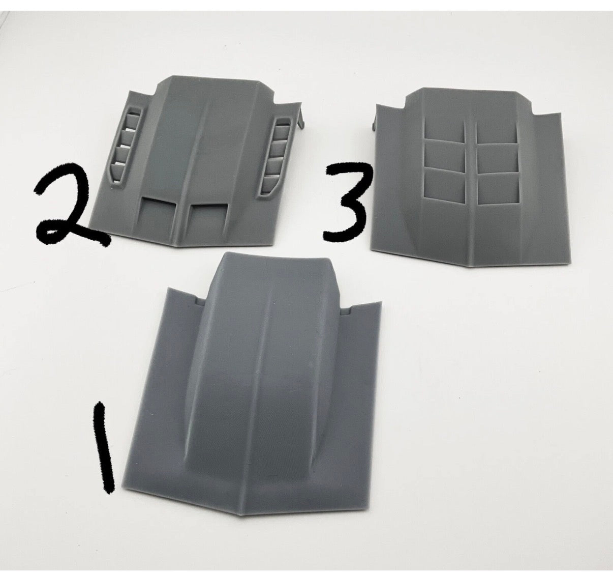 1:25 Camaro Hood 3 styles 3d printed