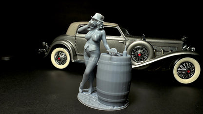 Whiskey, barrel, gangster, girl