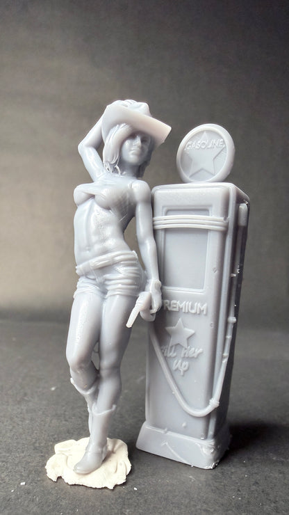 Gas Pump Girl Brandee 3d printed for Diorama