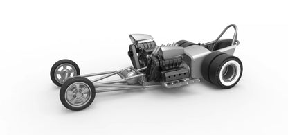1/64 Double engine and tire dragster