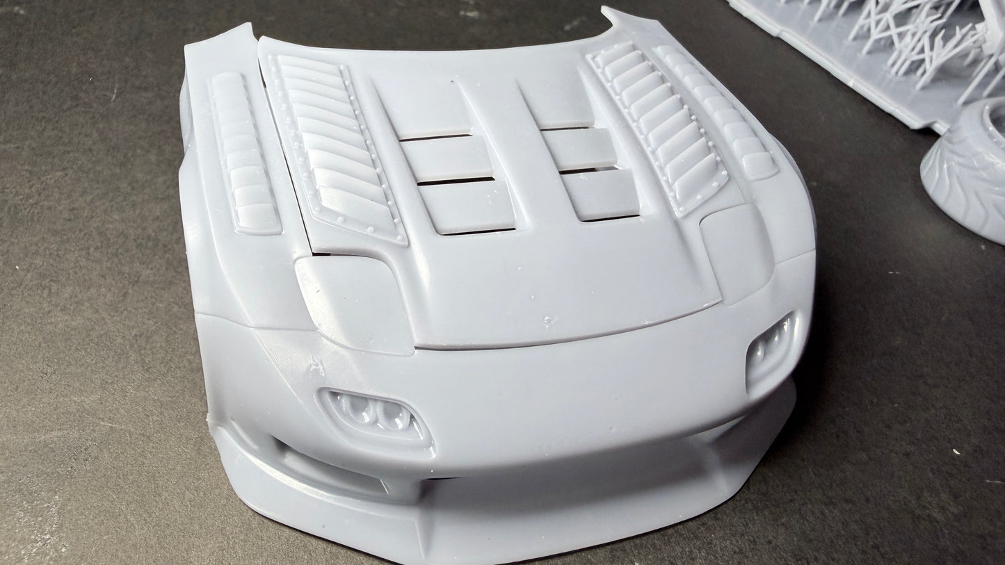 Time attack bodykit for Tamiya 1-24 Rx7