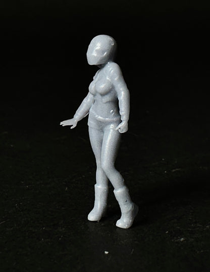 standing Motorcycle girl
