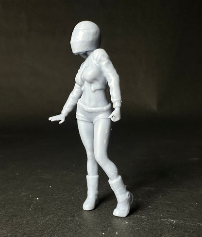 standing Motorcycle girl