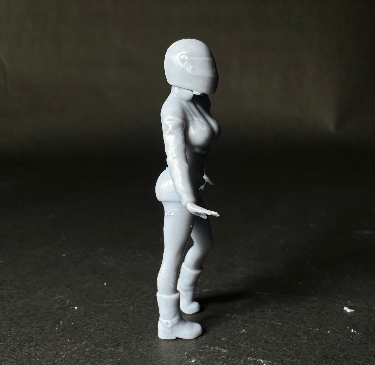 standing Motorcycle girl