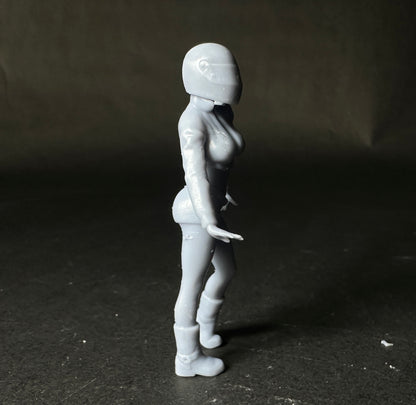 standing Motorcycle girl