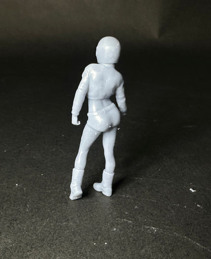 standing Motorcycle girl