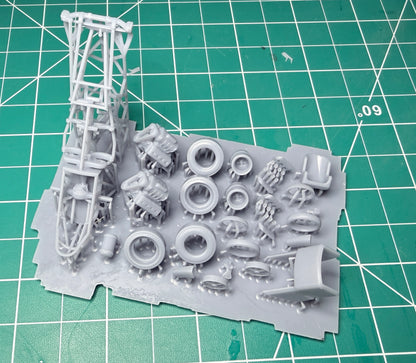 1/64 Double engine and tire dragster