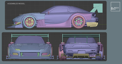 Time attack bodykit for Tamiya 1-24 Rx7
