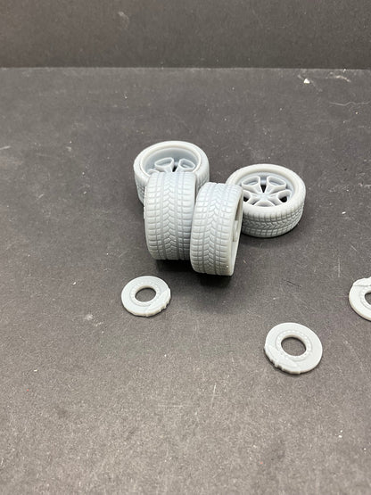 1/25 HHR style rims and tires with brakes